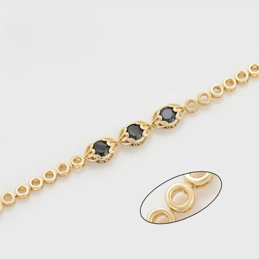 Bracelet Pierres Noires Femme