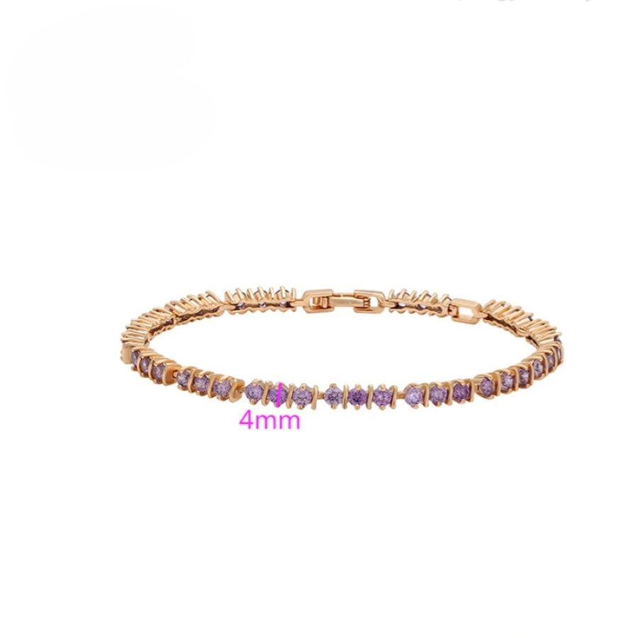 Bracelet Tennis Violet Femme