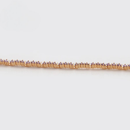 Bracelet Tennis Violet Femme