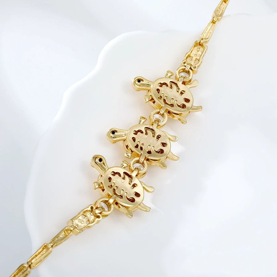 Bracelet Femme Doré Tortues Scintillantes